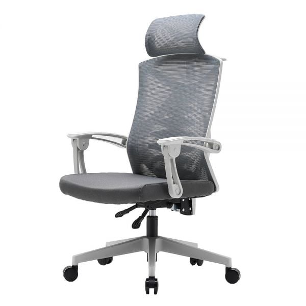 Fotel ergonomiczny biurowy obrotowy Spino szary